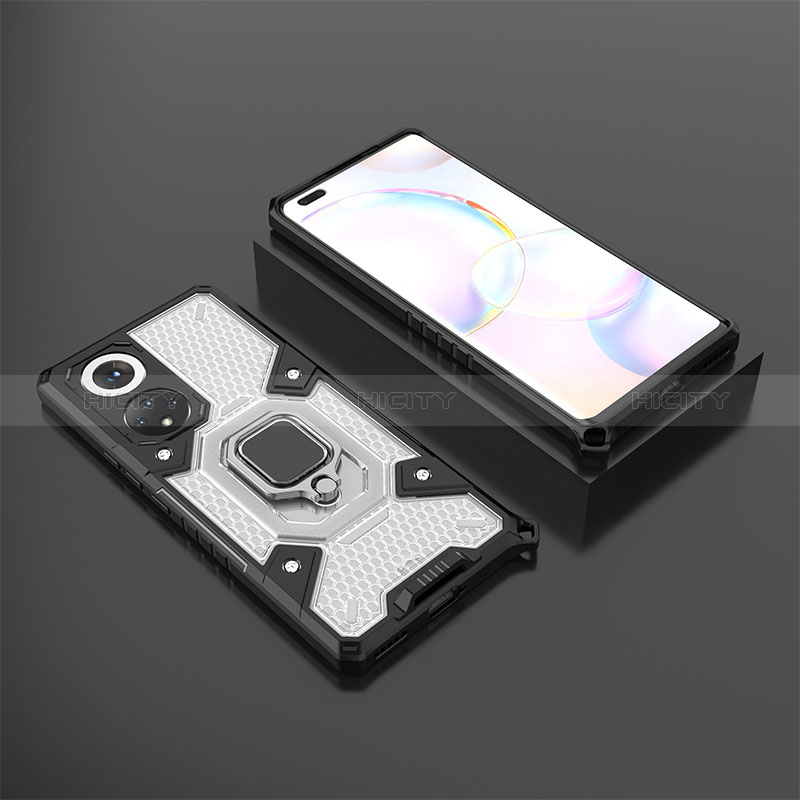 Custodia Silicone e Plastica Opaca Cover con Magnetico Anello Supporto KC4 per Huawei Nova 9 Pro