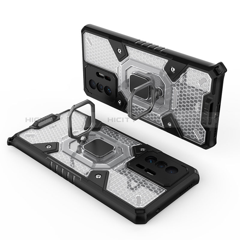 Custodia Silicone e Plastica Opaca Cover con Magnetico Anello Supporto KC4 per Xiaomi Mi 11T Pro 5G