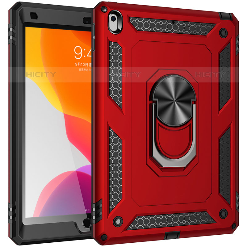 Custodia Silicone e Plastica Opaca Cover con Magnetico Anello Supporto MQ1 per Apple iPad 10.2 (2020) Rosso