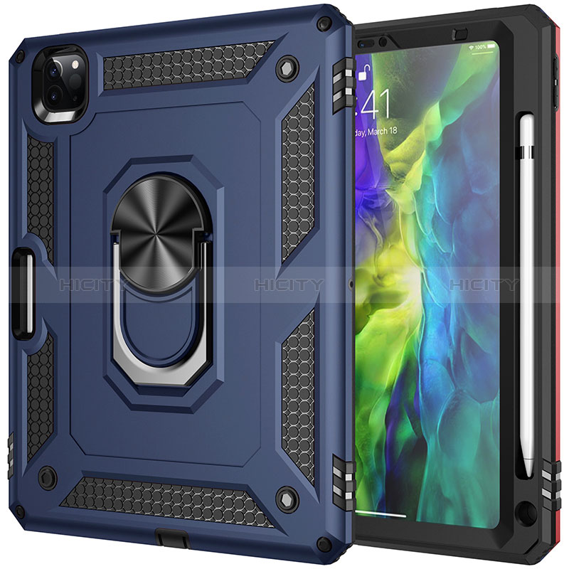 Custodia Silicone e Plastica Opaca Cover con Magnetico Anello Supporto MQ1 per Apple iPad Pro 11 (2020)