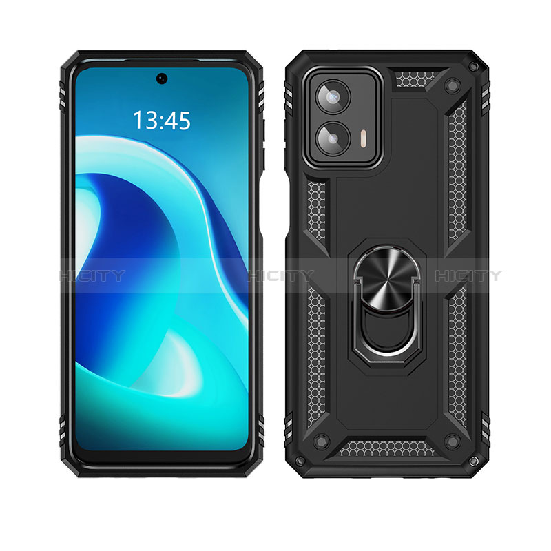 Custodia Silicone e Plastica Opaca Cover con Magnetico Anello Supporto MQ1 per Motorola Moto G 5G (2023)