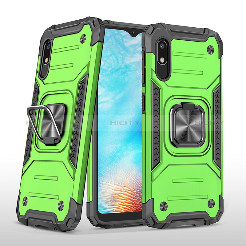 Custodia Silicone e Plastica Opaca Cover con Magnetico Anello Supporto MQ1 per Samsung Galaxy A10e