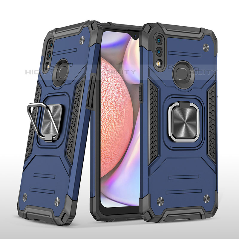 Custodia Silicone e Plastica Opaca Cover con Magnetico Anello Supporto MQ1 per Samsung Galaxy M01s