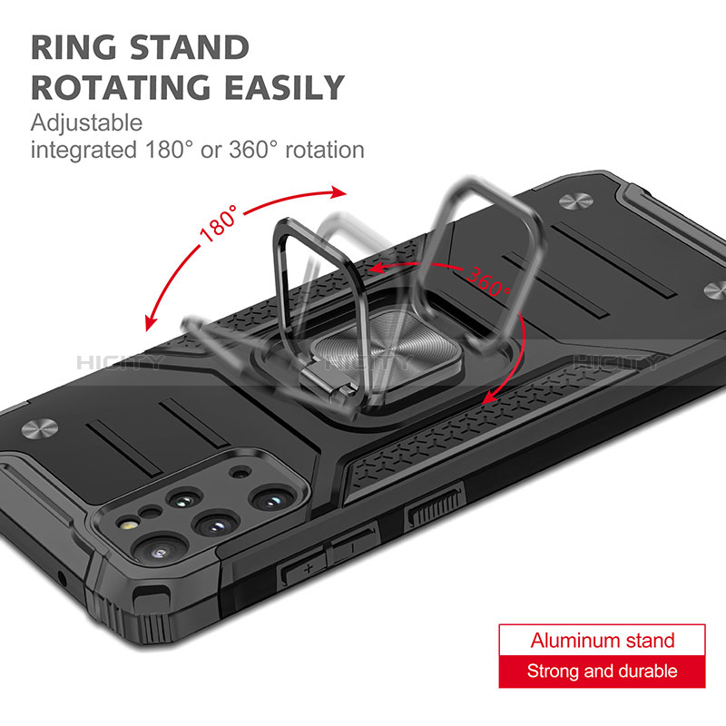 Custodia Silicone e Plastica Opaca Cover con Magnetico Anello Supporto MQ1 per Samsung Galaxy S20 Plus 5G