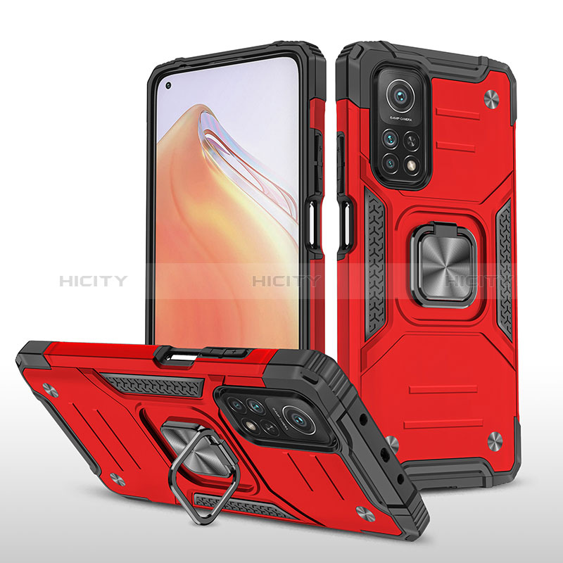 Custodia Silicone e Plastica Opaca Cover con Magnetico Anello Supporto MQ1 per Xiaomi Redmi K30S 5G