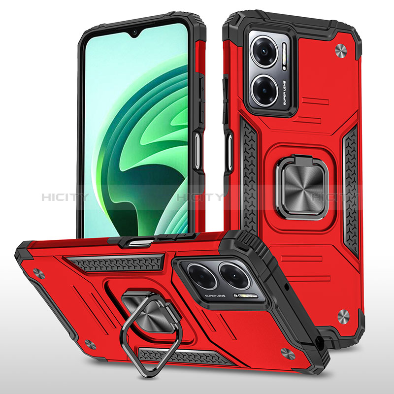 Custodia Silicone e Plastica Opaca Cover con Magnetico Anello Supporto MQ1 per Xiaomi Redmi Note 11E 5G