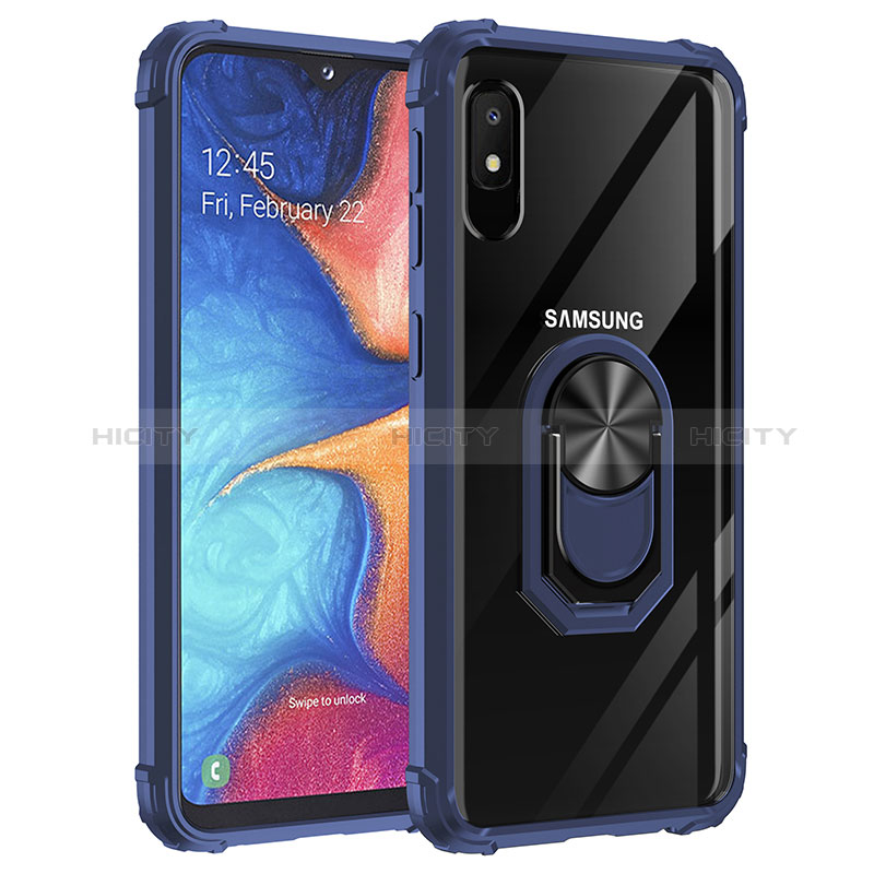 Custodia Silicone e Plastica Opaca Cover con Magnetico Anello Supporto MQ2 per Samsung Galaxy A10e