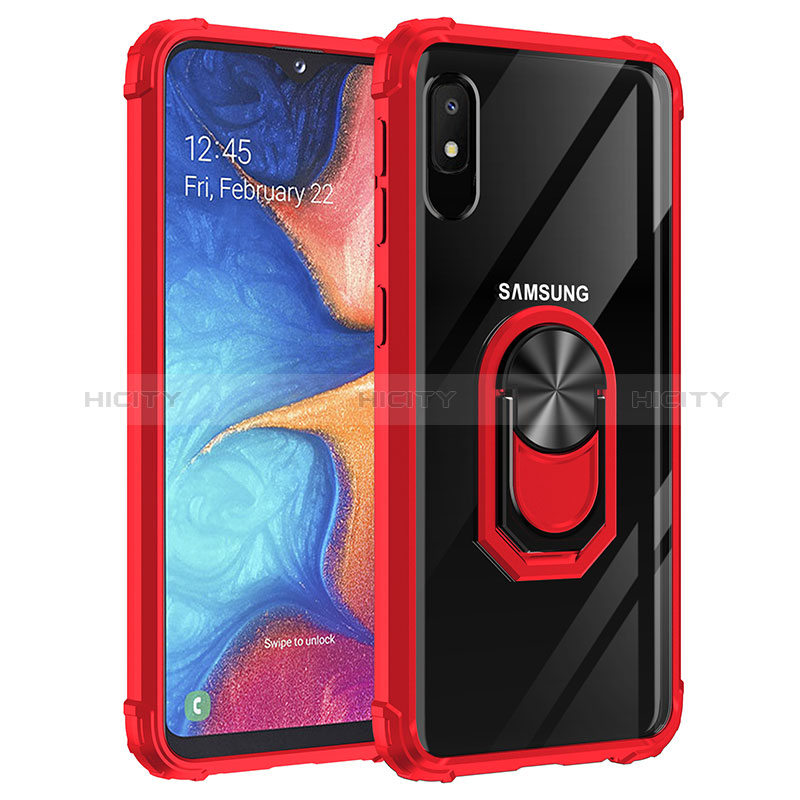 Custodia Silicone e Plastica Opaca Cover con Magnetico Anello Supporto MQ2 per Samsung Galaxy A10e