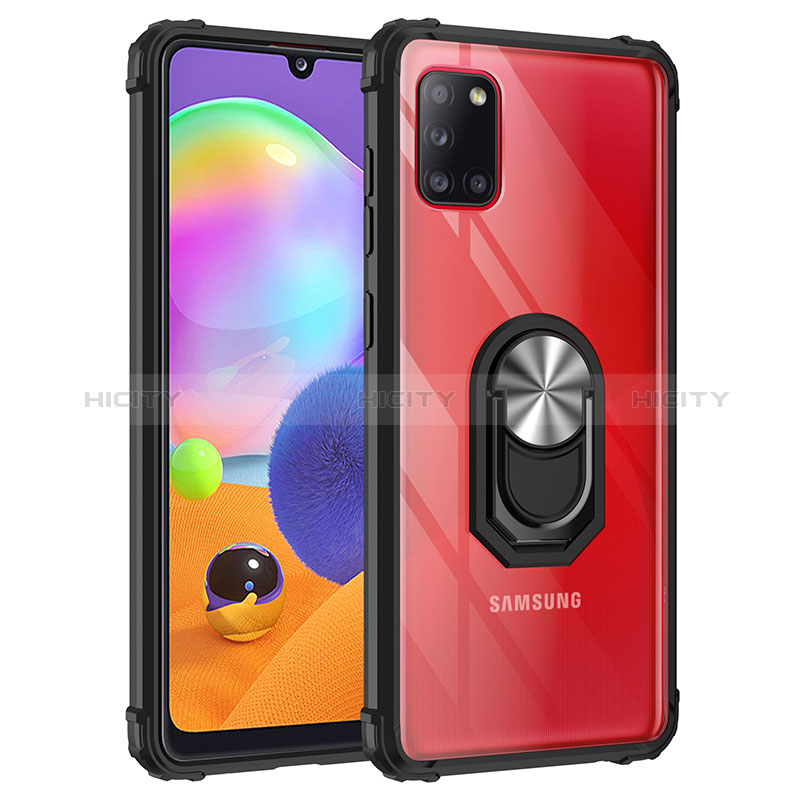 Custodia Silicone e Plastica Opaca Cover con Magnetico Anello Supporto MQ2 per Samsung Galaxy A31