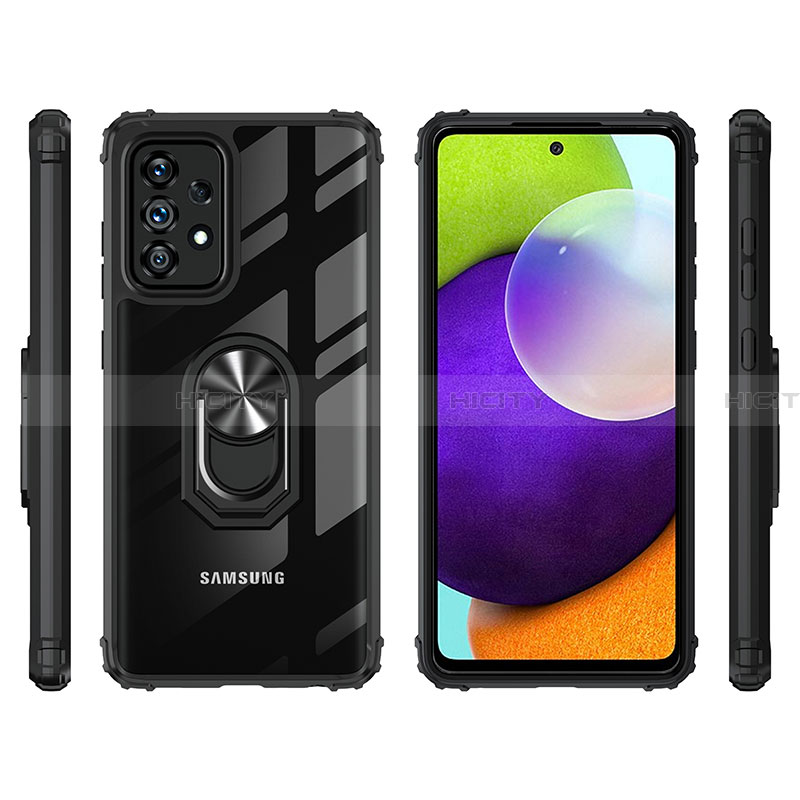 Custodia Silicone e Plastica Opaca Cover con Magnetico Anello Supporto MQ2 per Samsung Galaxy A32 4G