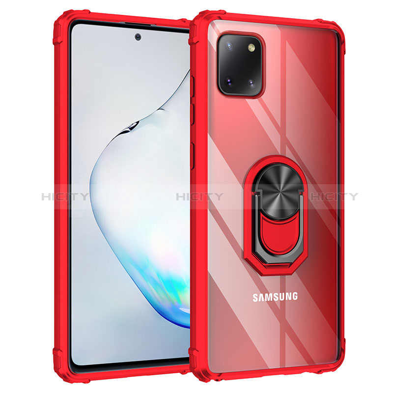 Custodia Silicone e Plastica Opaca Cover con Magnetico Anello Supporto MQ2 per Samsung Galaxy M60s