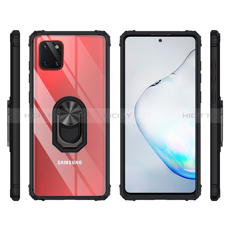 Custodia Silicone e Plastica Opaca Cover con Magnetico Anello Supporto MQ2 per Samsung Galaxy M60s