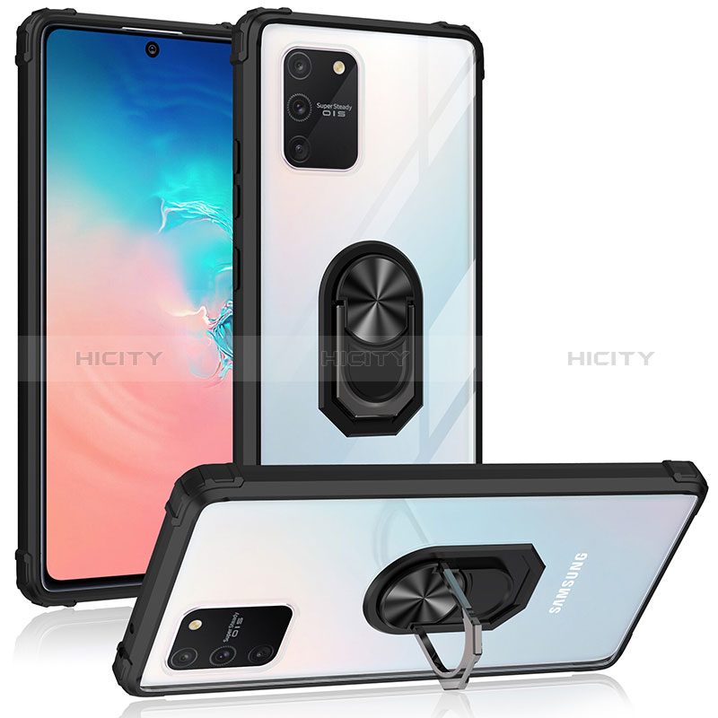 Custodia Silicone e Plastica Opaca Cover con Magnetico Anello Supporto MQ2 per Samsung Galaxy S10 Lite