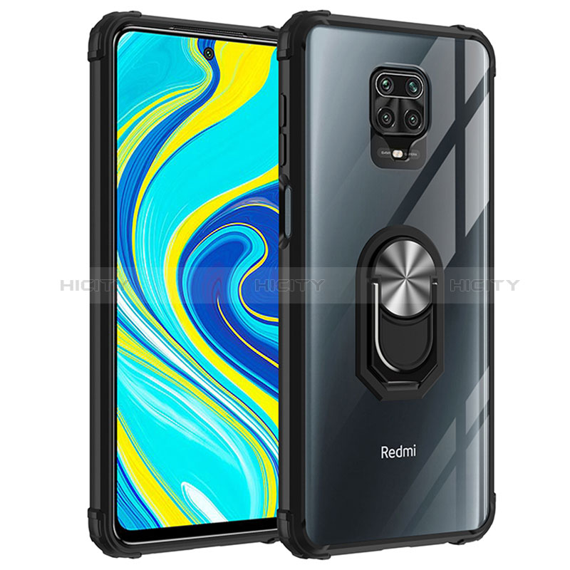 Custodia Silicone e Plastica Opaca Cover con Magnetico Anello Supporto MQ2 per Xiaomi Redmi Note 9S