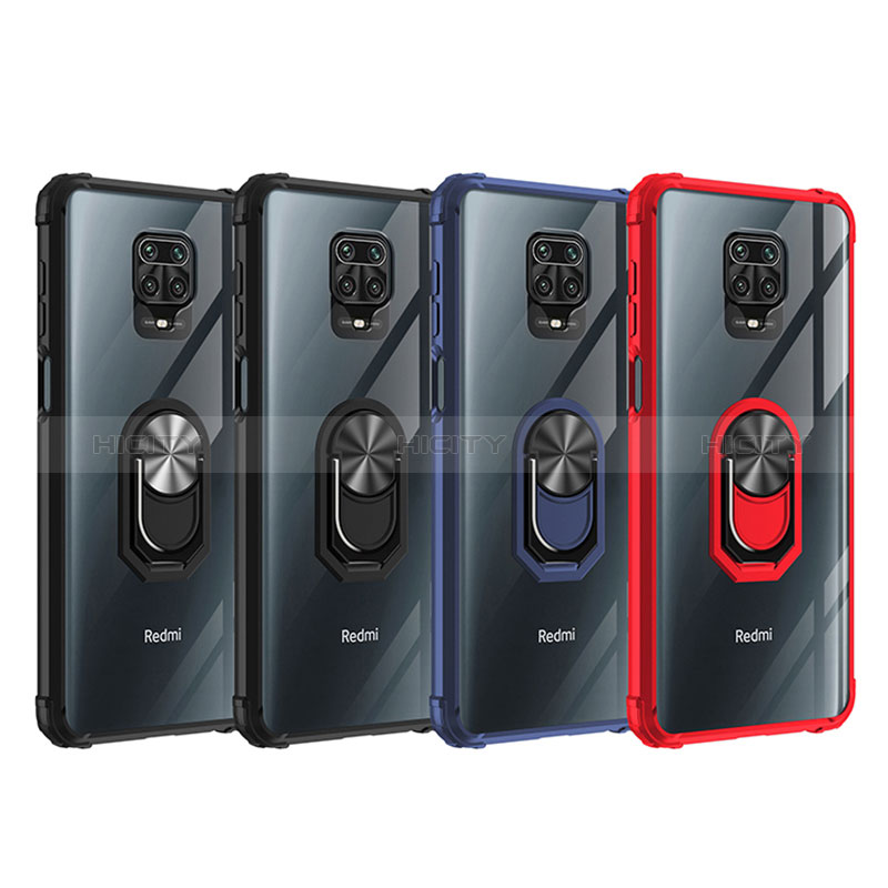 Custodia Silicone e Plastica Opaca Cover con Magnetico Anello Supporto MQ2 per Xiaomi Redmi Note 9S