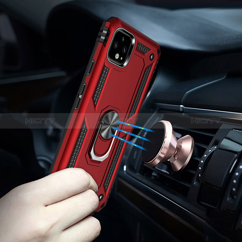 Custodia Silicone e Plastica Opaca Cover con Magnetico Anello Supporto MQ3 per Google Pixel 4 XL