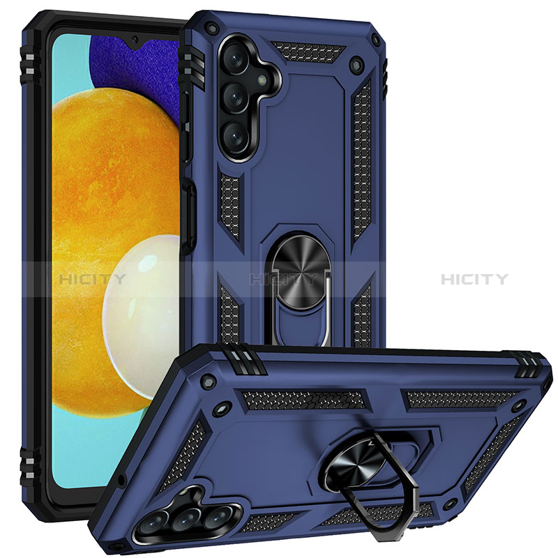 Custodia Silicone e Plastica Opaca Cover con Magnetico Anello Supporto MQ3 per Samsung Galaxy A04s