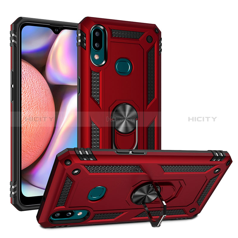 Custodia Silicone e Plastica Opaca Cover con Magnetico Anello Supporto MQ3 per Samsung Galaxy A10s