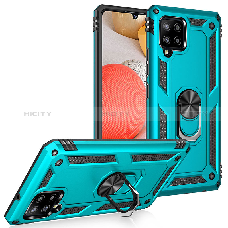 Custodia Silicone e Plastica Opaca Cover con Magnetico Anello Supporto MQ3 per Samsung Galaxy A42 5G