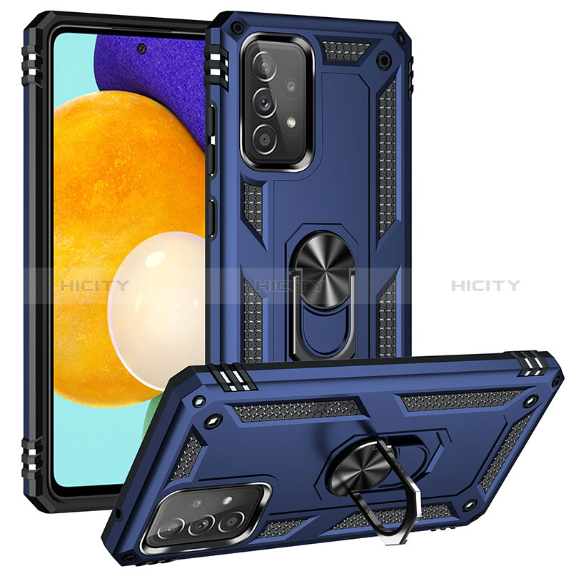 Custodia Silicone e Plastica Opaca Cover con Magnetico Anello Supporto MQ3 per Samsung Galaxy A52s 5G