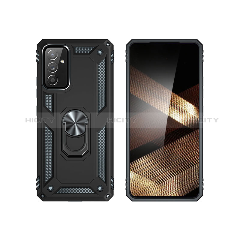 Custodia Silicone e Plastica Opaca Cover con Magnetico Anello Supporto MQ3 per Samsung Galaxy A55 5G