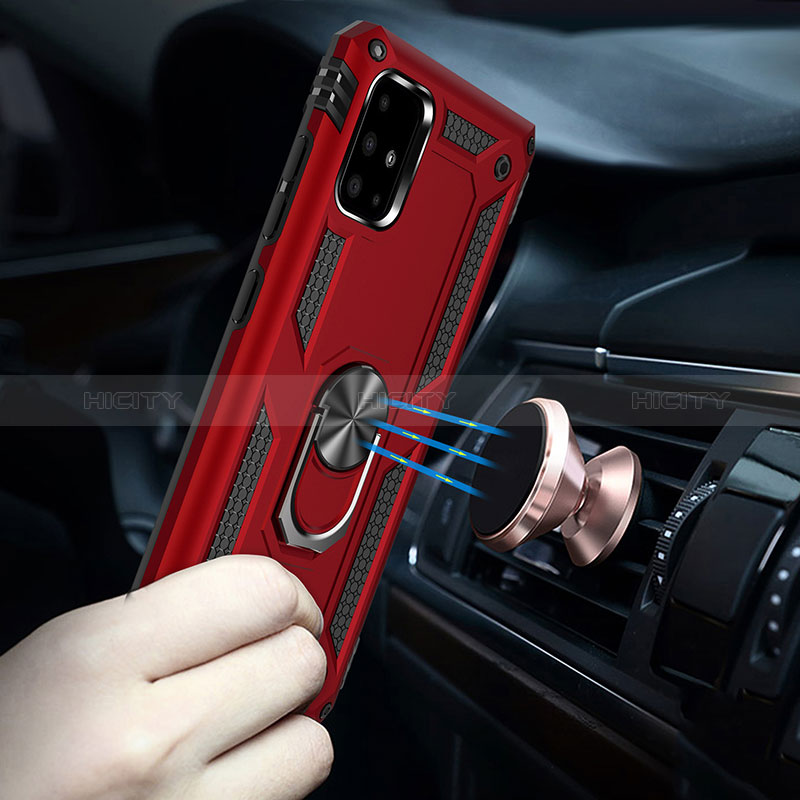 Custodia Silicone e Plastica Opaca Cover con Magnetico Anello Supporto MQ3 per Samsung Galaxy A71 5G