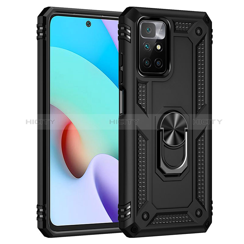 Custodia Silicone e Plastica Opaca Cover con Magnetico Anello Supporto MQ3 per Xiaomi Redmi 10 (2022)