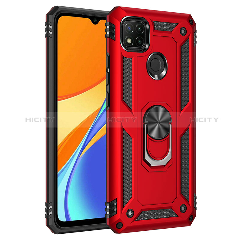 Custodia Silicone e Plastica Opaca Cover con Magnetico Anello Supporto MQ3 per Xiaomi Redmi 9 Activ