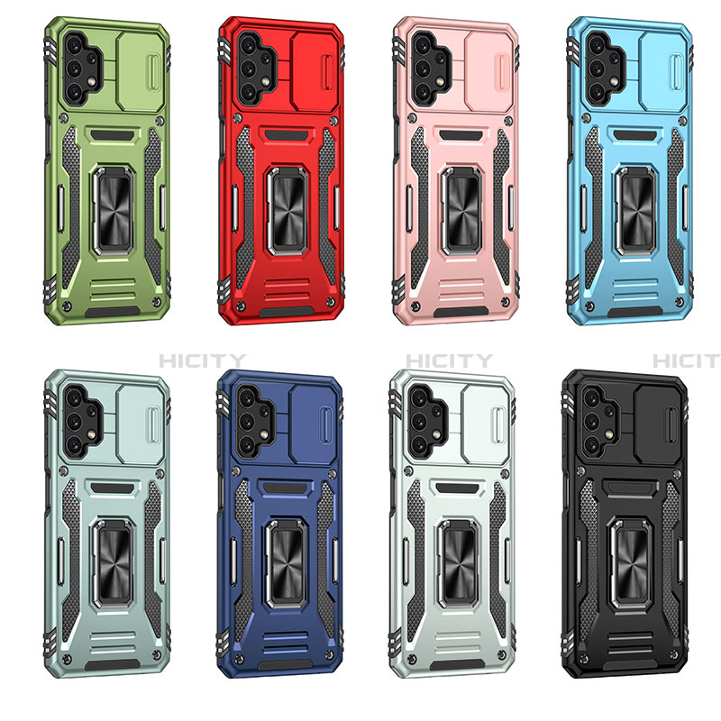 Custodia Silicone e Plastica Opaca Cover con Magnetico Anello Supporto MQ4 per Samsung Galaxy A32 4G