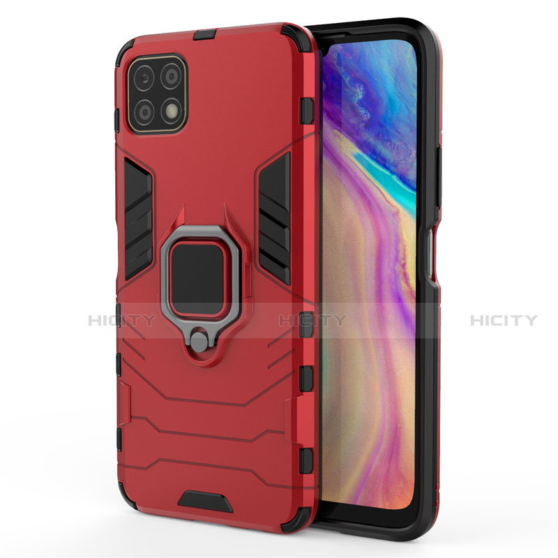 Custodia Silicone e Plastica Opaca Cover con Magnetico Anello Supporto per Huawei Enjoy 20 5G Rosso