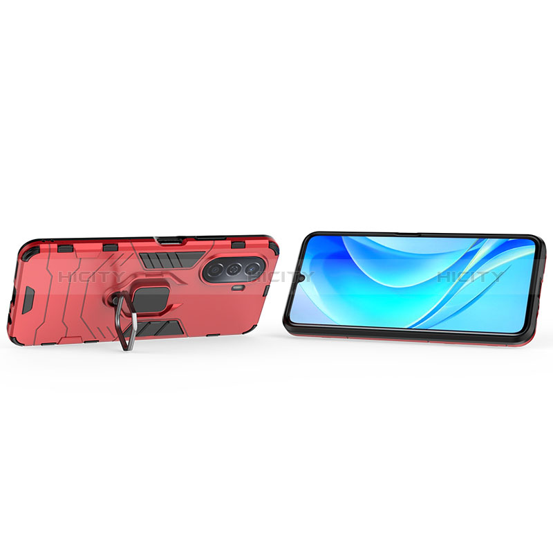 Custodia Silicone e Plastica Opaca Cover con Magnetico Anello Supporto per Huawei Enjoy 50