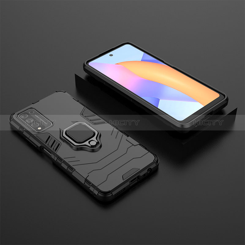 Custodia Silicone e Plastica Opaca Cover con Magnetico Anello Supporto per Huawei Honor 10X Lite