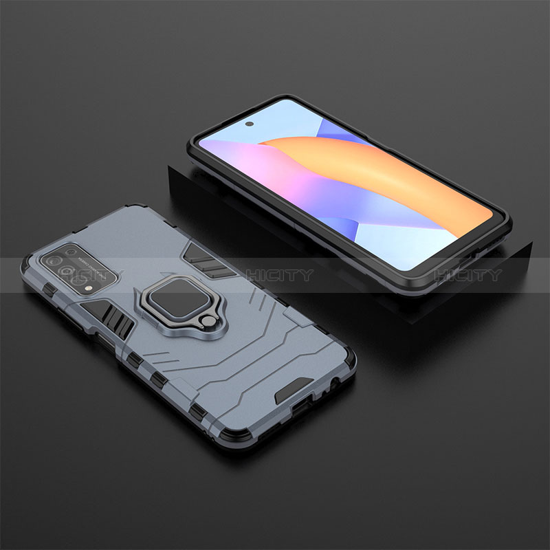 Custodia Silicone e Plastica Opaca Cover con Magnetico Anello Supporto per Huawei Honor 10X Lite