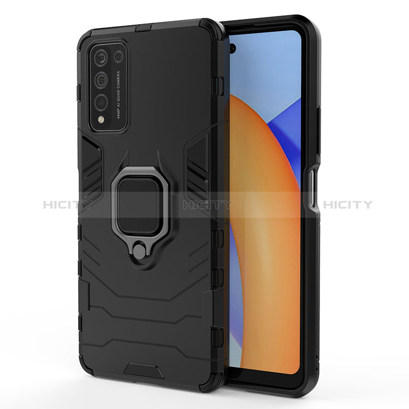 Custodia Silicone e Plastica Opaca Cover con Magnetico Anello Supporto per Huawei Honor 10X Lite