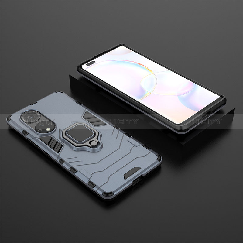 Custodia Silicone e Plastica Opaca Cover con Magnetico Anello Supporto per Huawei Honor 50 Pro 5G