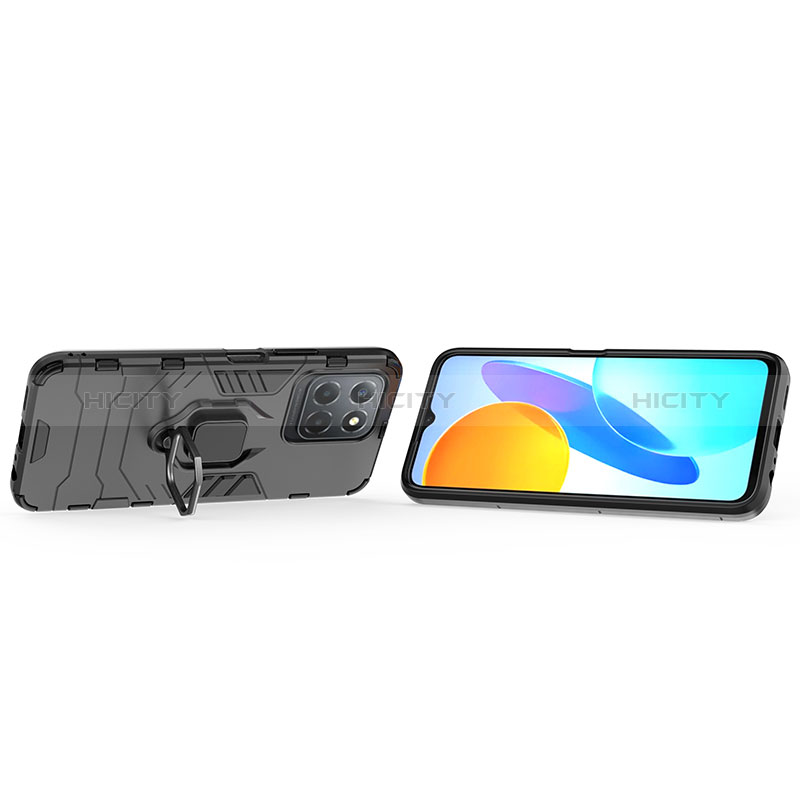 Custodia Silicone e Plastica Opaca Cover con Magnetico Anello Supporto per Huawei Honor 70 Lite 5G