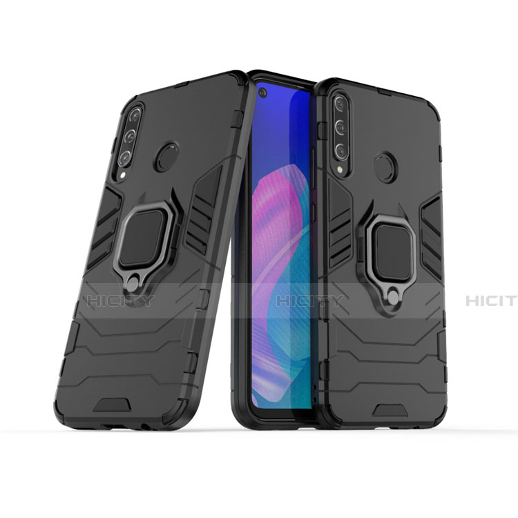 Custodia Silicone e Plastica Opaca Cover con Magnetico Anello Supporto per Huawei Honor 9C