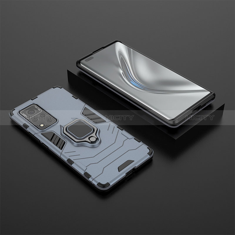 Custodia Silicone e Plastica Opaca Cover con Magnetico Anello Supporto per Huawei Honor V40 5G