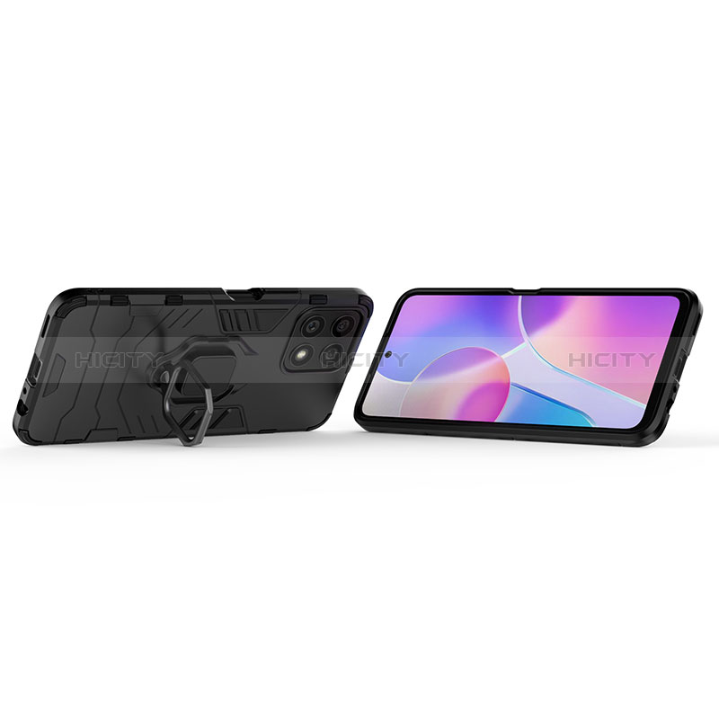 Custodia Silicone e Plastica Opaca Cover con Magnetico Anello Supporto per Huawei Honor X30i