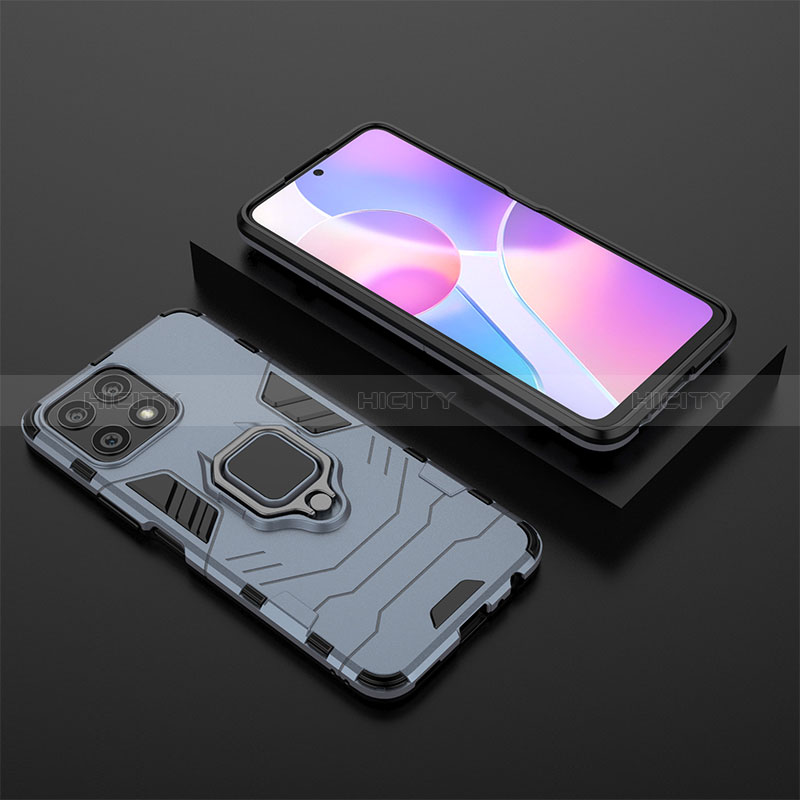 Custodia Silicone e Plastica Opaca Cover con Magnetico Anello Supporto per Huawei Honor X30i