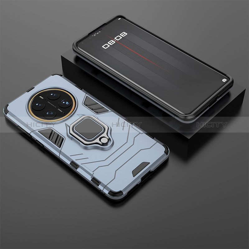 Custodia Silicone e Plastica Opaca Cover con Magnetico Anello Supporto per Huawei Mate 50 Pro