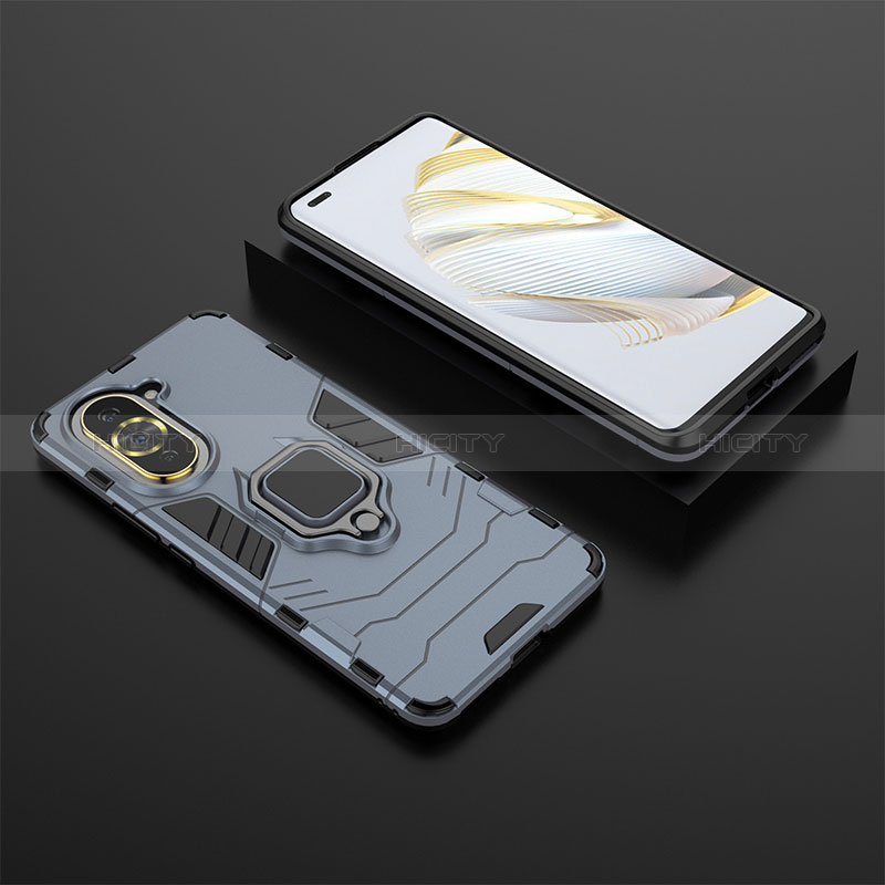 Custodia Silicone e Plastica Opaca Cover con Magnetico Anello Supporto per Huawei Nova 10 Pro