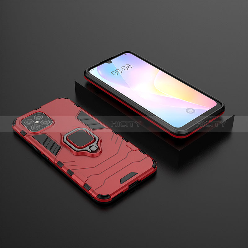 Custodia Silicone e Plastica Opaca Cover con Magnetico Anello Supporto per Huawei Nova 8 SE 4G