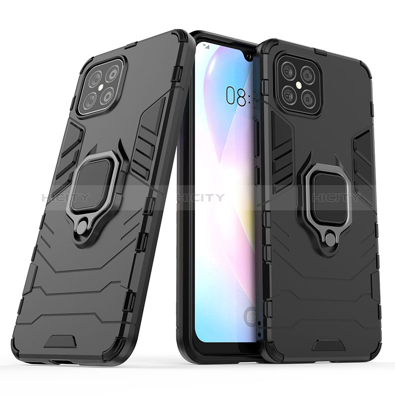 Custodia Silicone e Plastica Opaca Cover con Magnetico Anello Supporto per Huawei Nova 8 SE 4G