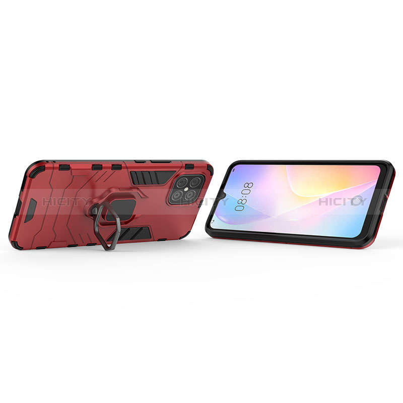 Custodia Silicone e Plastica Opaca Cover con Magnetico Anello Supporto per Huawei Nova 8 SE 4G