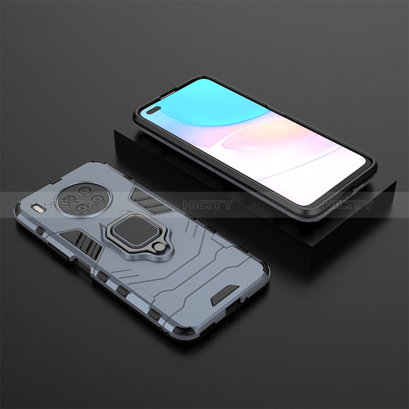 Custodia Silicone e Plastica Opaca Cover con Magnetico Anello Supporto per Huawei Nova 8i