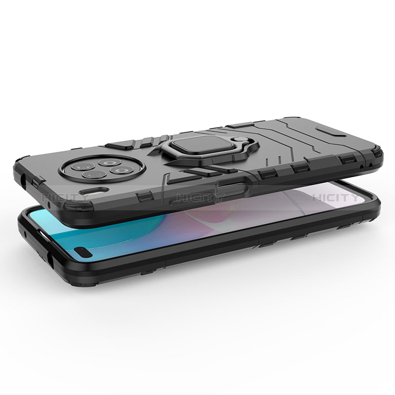 Custodia Silicone e Plastica Opaca Cover con Magnetico Anello Supporto per Huawei Nova 8i