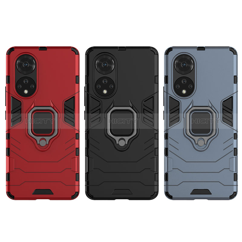 Custodia Silicone e Plastica Opaca Cover con Magnetico Anello Supporto per Huawei Nova 9