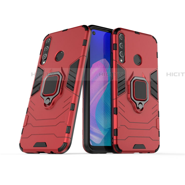 Custodia Silicone e Plastica Opaca Cover con Magnetico Anello Supporto per Huawei Y7p