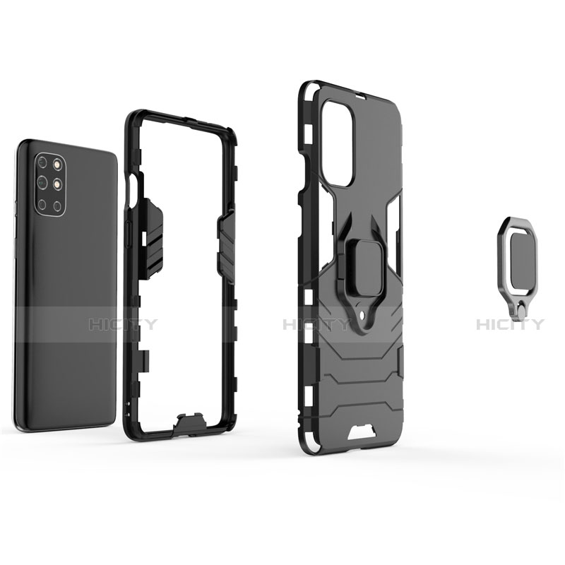 Custodia Silicone e Plastica Opaca Cover con Magnetico Anello Supporto per OnePlus 8T 5G